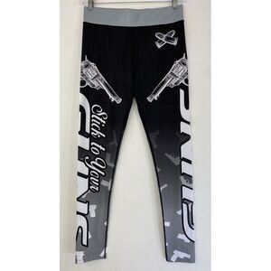 XLUSION Leggings Woman's XL Stick To Your Guns Full Length